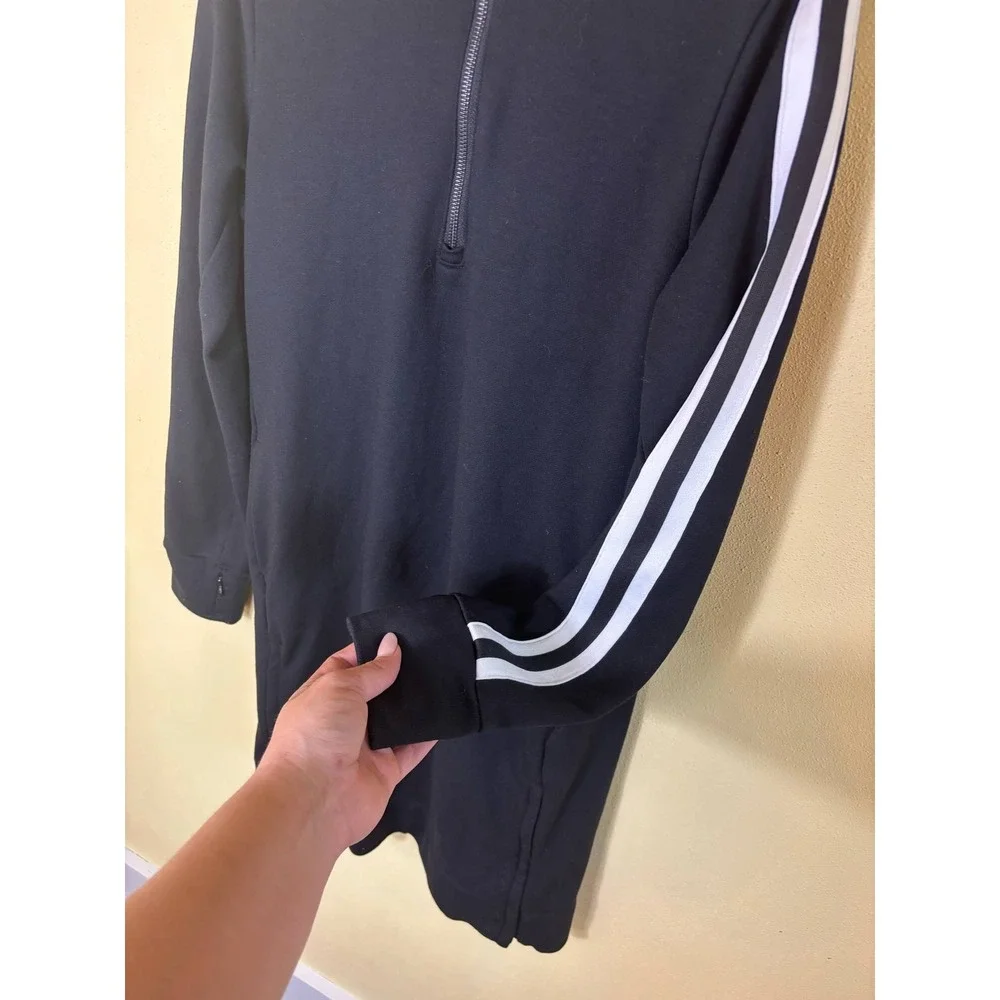 Athleta Circa‎ Track Sweatshirt Dress Small Back Quarter Zip With Pockets